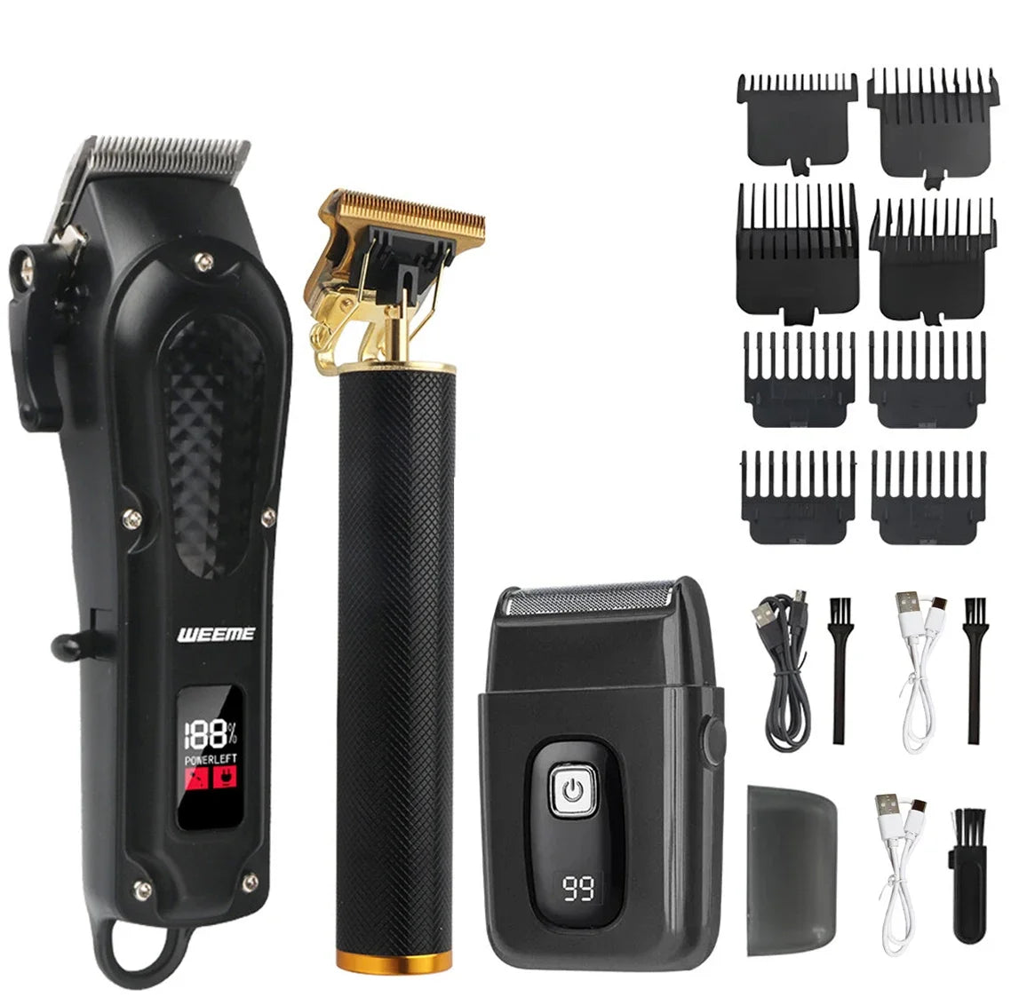 Professional hairdresser_ T9 Electric USB razor set hair salon Men's beauty tools hair trimmer, sideburn, body hair, armpit hair