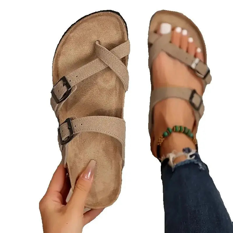 Women's Summer Flat Sandals - New Style, Soft-Soled, Suitable for Outdoor Wear, Versatile and Fashionable Women's Slippers