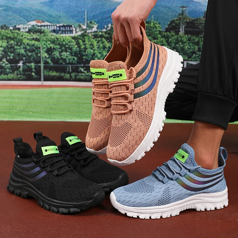 New Men's Casual Shoes Lightweight Breathable Luxurious Brand Comfortable Mesh Flat Shoes Gym Training Running Basketball Shoes