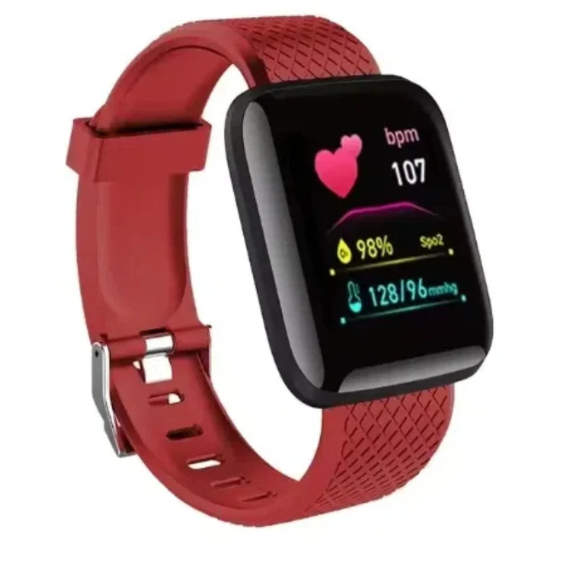 Reloj inteligente multifunción para hombres, mujeres y niños, recordatorio de mensajes, control de música, pasos deportivos, calorías, reloj inteligente D13, despertador 116Plus
