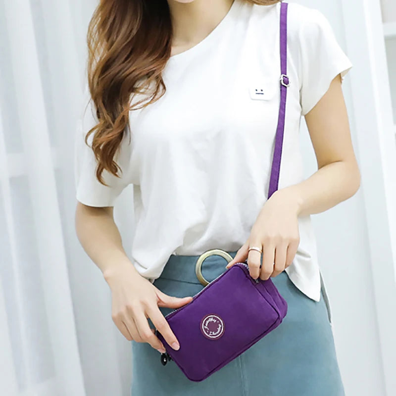 Fashion Zipper Phone Wallet Crossbody, Travel 3-in-1 Zipper Wallet