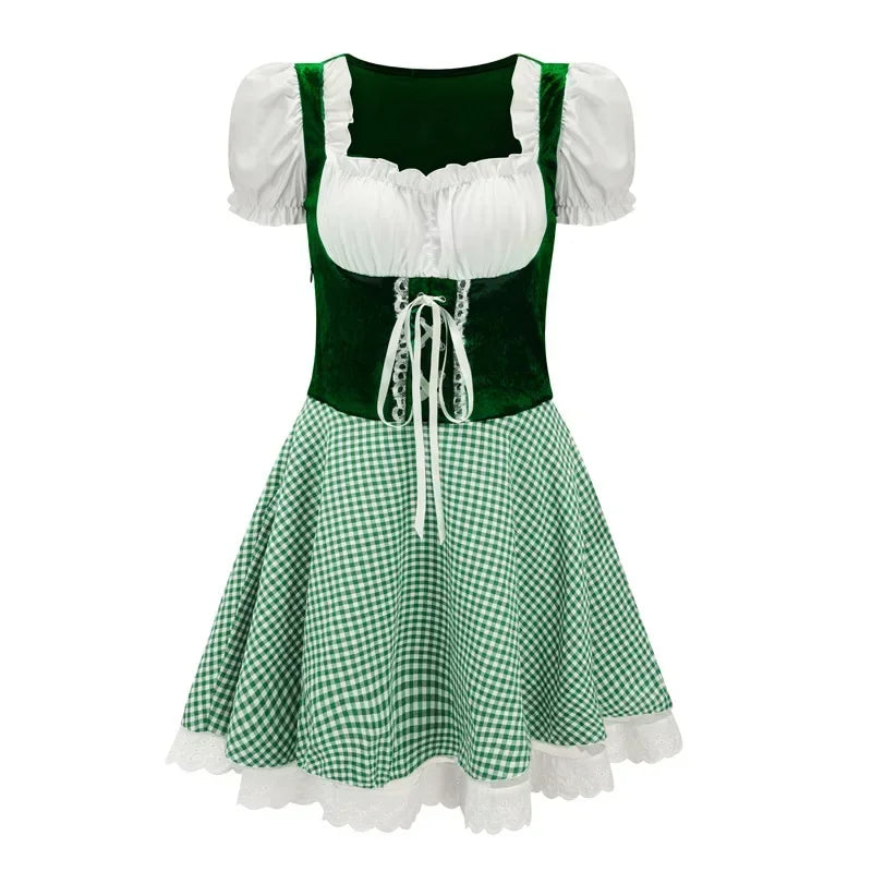 Oktoberfest Sexy Maid Uniform Cosplay Costume Women German Traditional Bavarian Party Waitress Outfit Dress Up Halloween