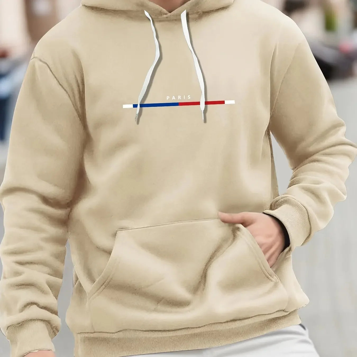 Paris printed hoodie for men's casual autumn and winter, minimalist hoodie, new spring and autumn hoodie