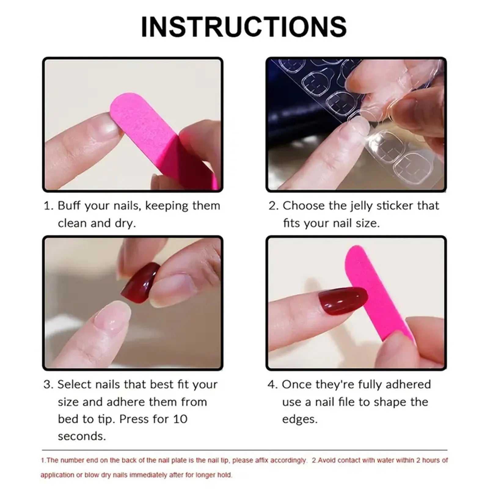 Light Pink Fake Nails with White Tip Ultra-flexible Long Lasting Fake Nails for Stage Performance Wear MIAO-US