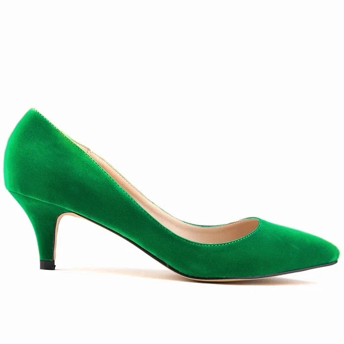 Spring And Autumn Women Shoes High Heels Solid Color Breathable Non Slip Sole Latex Insole Work Wedding Shoe Large Size