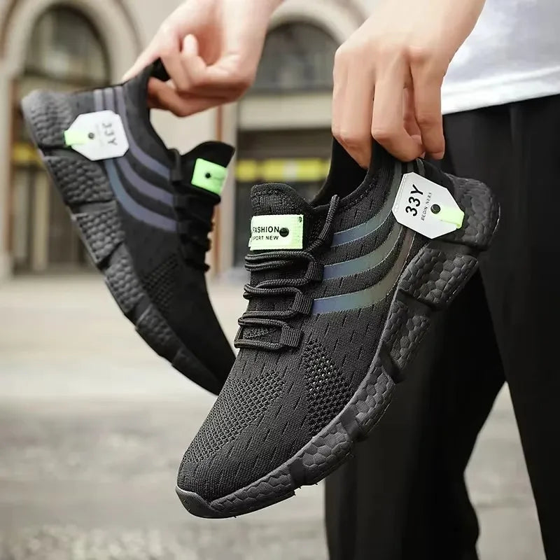 Men's Walking Shoes with Comfortable  Fashionable Grid Design Versatile Lightweight Breathable Anti Slip Outdoor Training Shoes