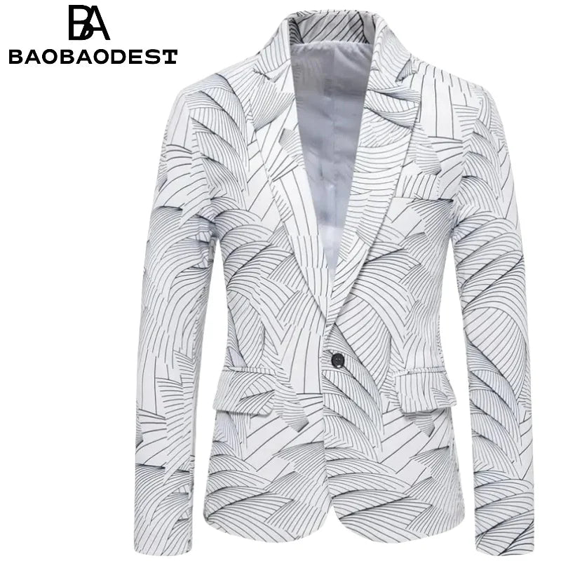 Men's casual sports jacket - Fashionable  wedding, business and  party suit jacket - high-end work  and casual jacket