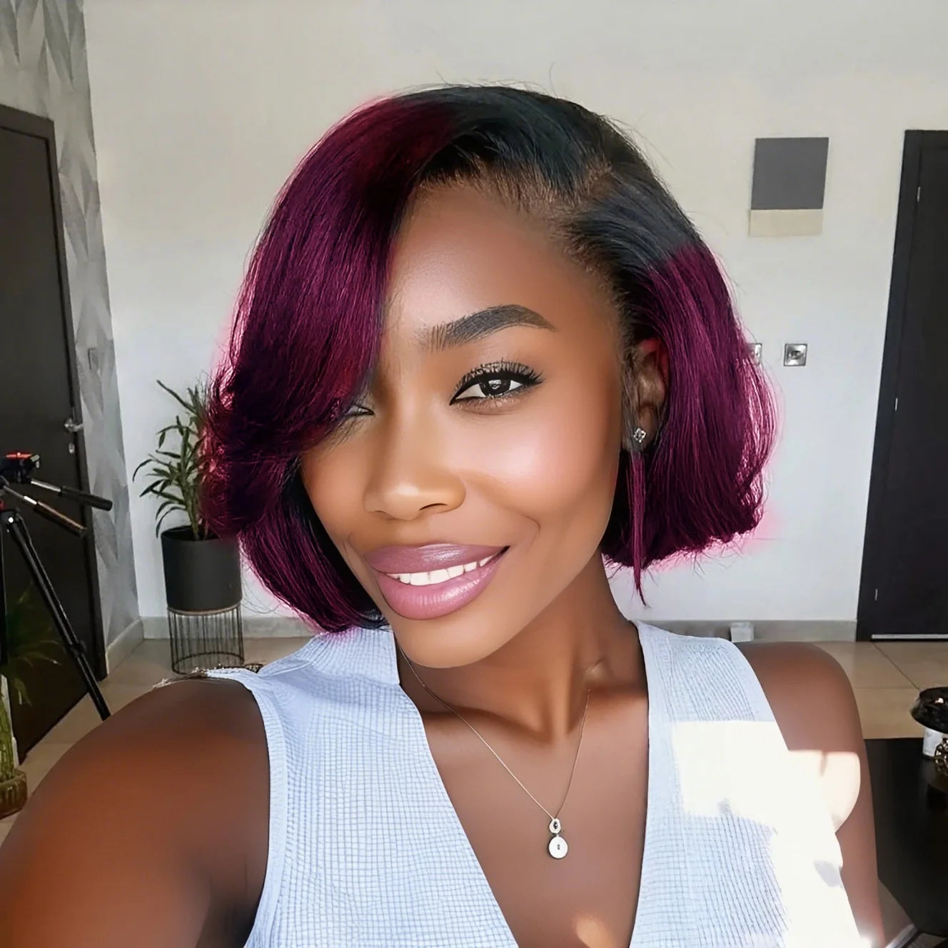 Human Hair Pixie Wig for Women Straight Short 13x4 Lace front wig Preplucked High Density Perfect