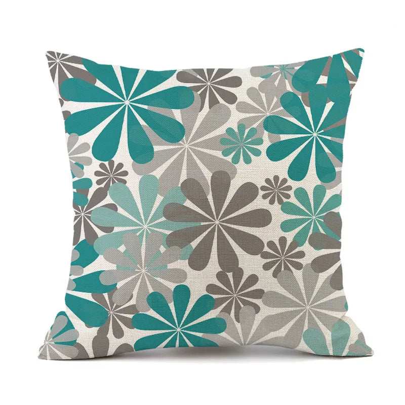 Funda de cojín impermeable para exteriores 45x45 Funda de almohada floral Cojines decorativos para sofá Fundas de almohada