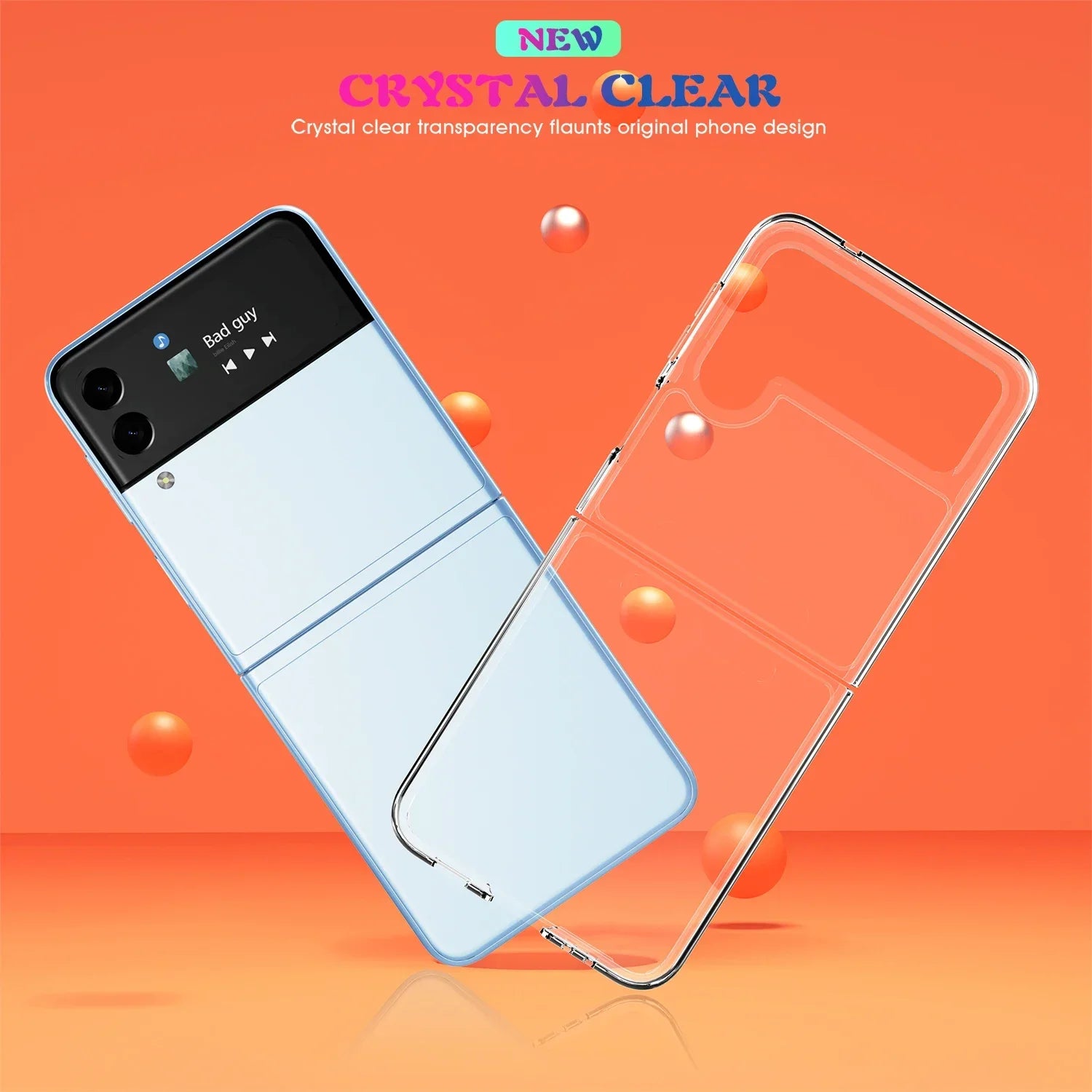 Clear Ultra Thin PC Case for Samsung Galaxy Z Flip 4 6 5 5G flip6 Flip4 Flip5 Flip2 Flip3 Flip 3 2 Anti-Knock Phone Bag