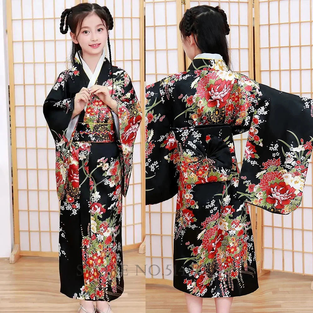 Girls’ Japanese Yukata Kimono