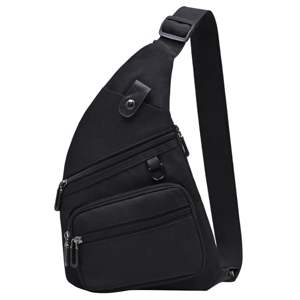 Canvas Multi-Pocket Sling Bag