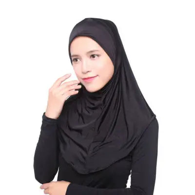 Mujeres Musulmanas Viscosa Pañuelo Largo Hiyab Chales Islámicos Árabes Shayla Envoltura Bufandas Sombreros Gorro de Oración Cubierta Completa Niqabs Amira