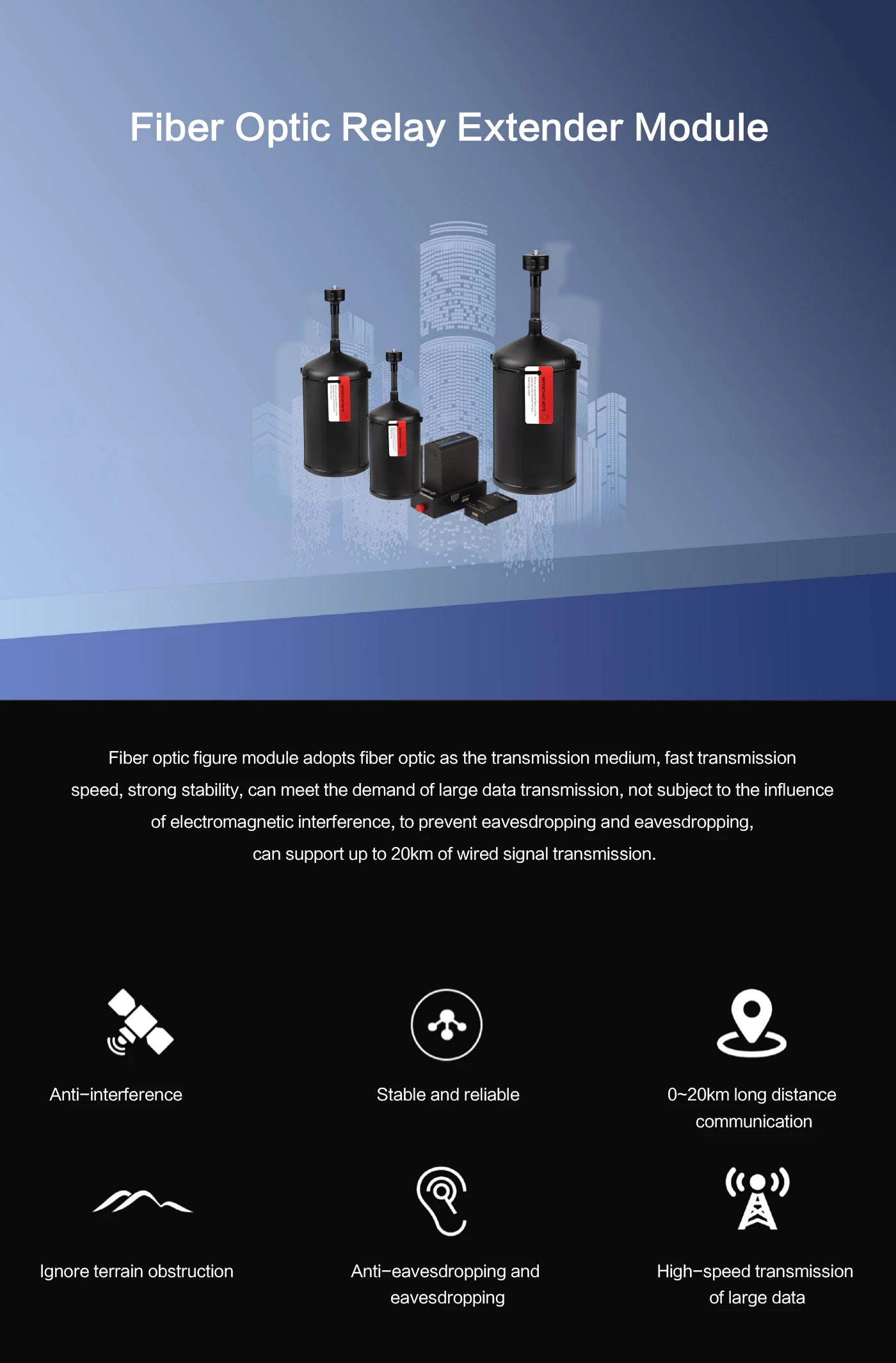 Optical Fiber for FPV Drone Guided Fiber Control Drone Fpv Racing Drone with Photoelectric Module Anti-Jamming 2km/3km/5km/10km