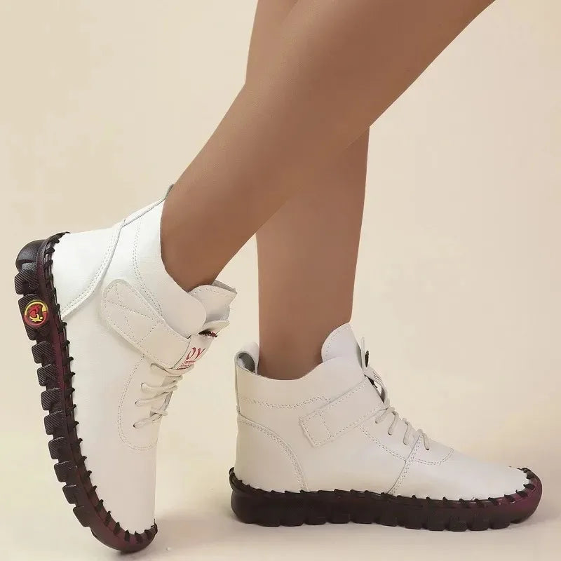 Bottes en cuir et fourrure pour femmes