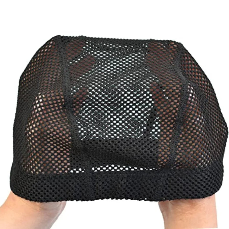 2 Pcs Black Mesh Dome Wig Cap Elastic Crochet Braid Wig Caps for Making Wig Black S