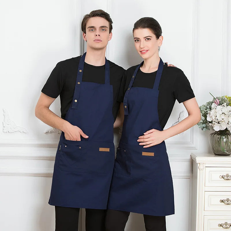 Nouveaux tabliers de cuisine tendance pour femmes et hommes, tabliers de travail pour chefs, pour grillades, restaurants, bars, boutiques, cafés, salons de beauté, studios de manucure, uniformes