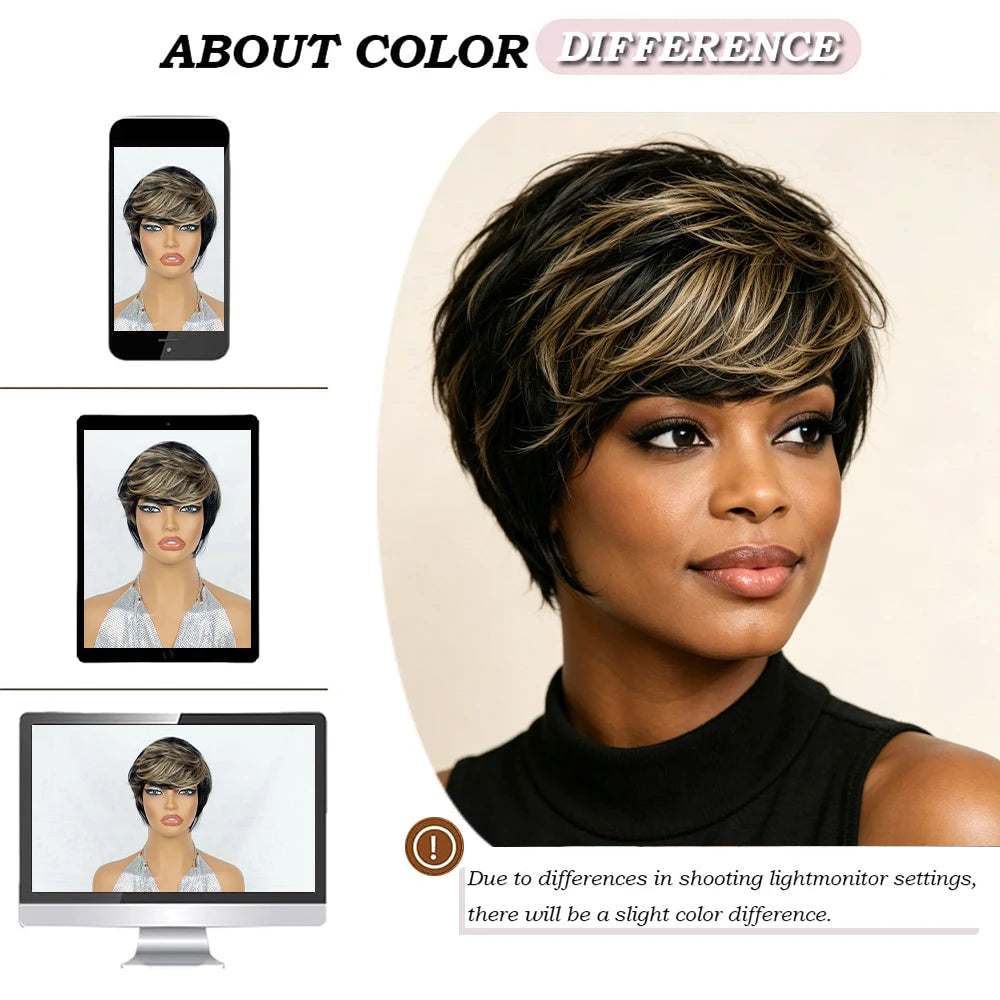 Ombre Blonde Pixie Wig