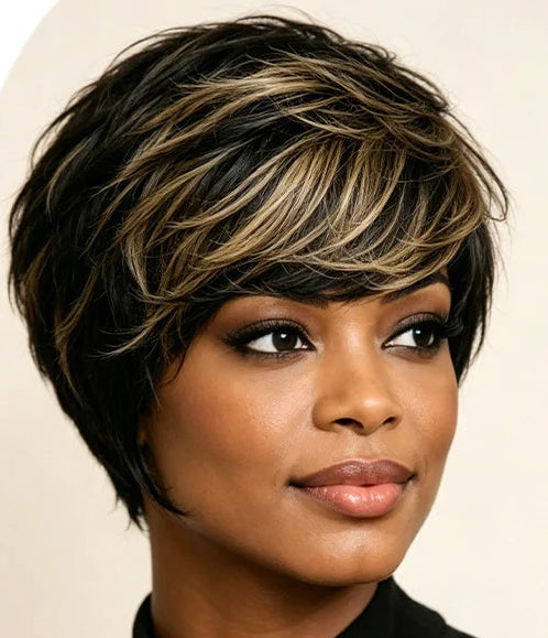Ombre Blonde Pixie Wig