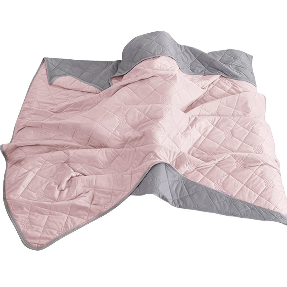 Cooling Blanket for Bed Silk Air Condition Comforter Lightweight Cooled Summer Quilt with Double Side Cold&Cooling Fabric GradeA
