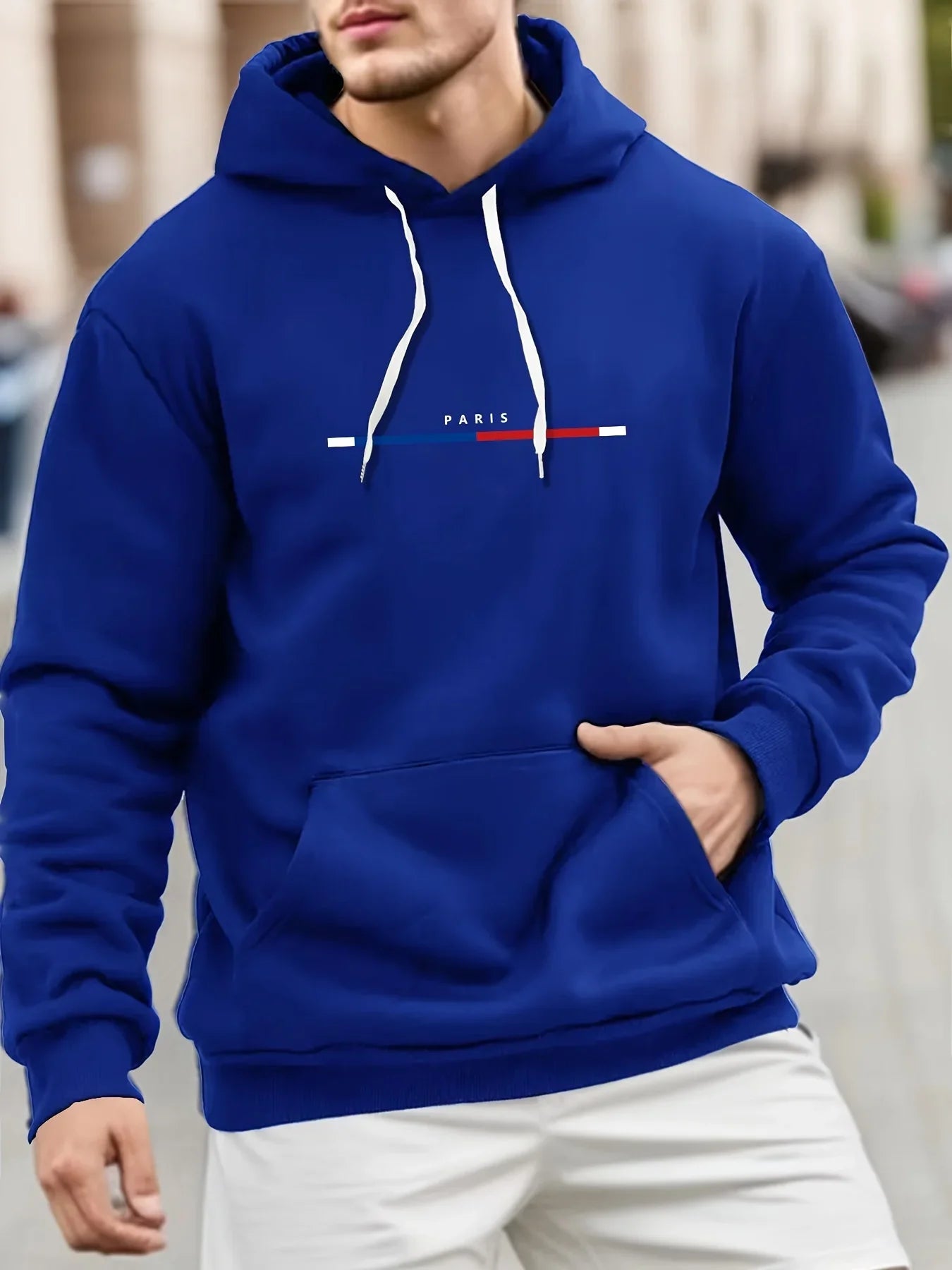 Paris printed hoodie for men's casual autumn and winter, minimalist hoodie, new spring and autumn hoodie