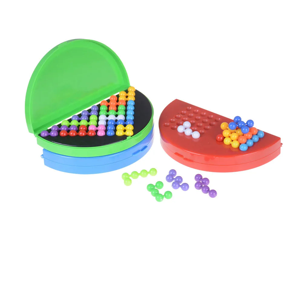 180 Challenges IQ 3D Puzzle Board Game Classic Pyramid Plate Pearl Logical Mind For Children Pyramid Beads Montessori Toys Gifts