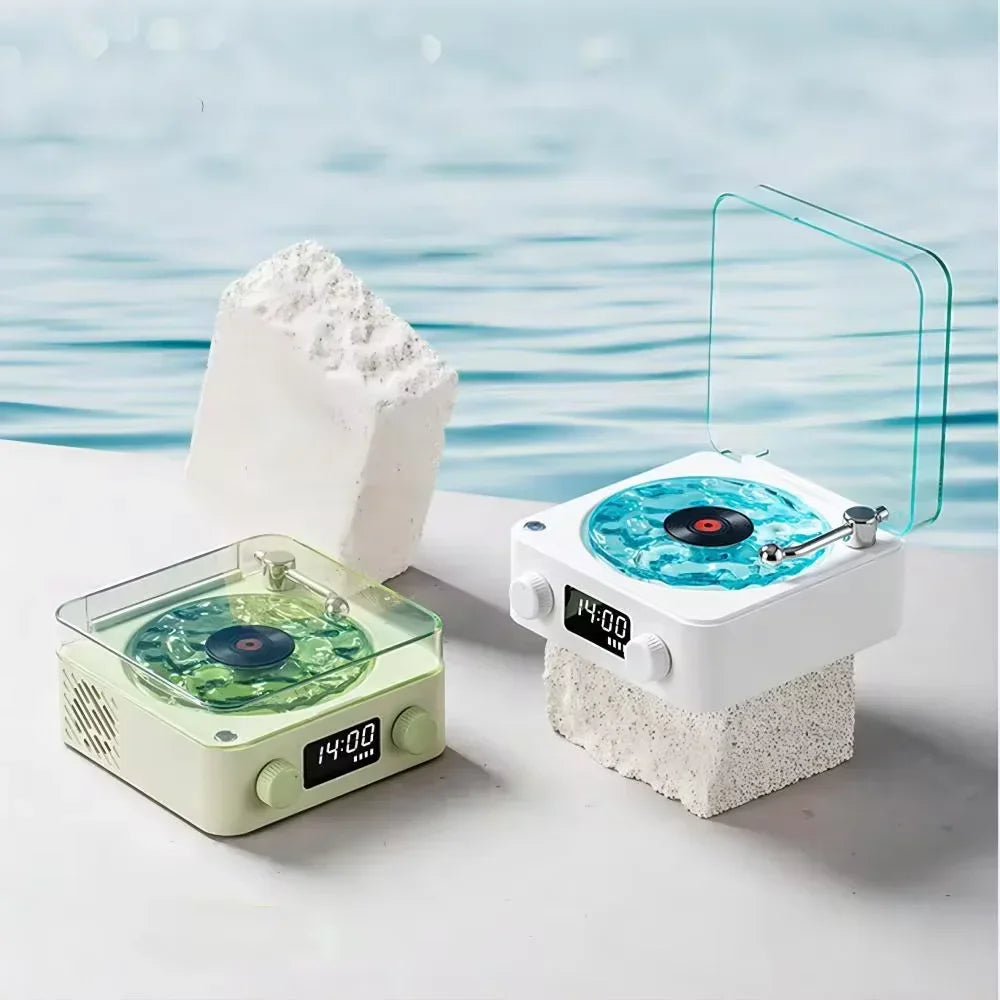 New mini retro Bluetooth speaker portable sleep aid Bluetooth speaker with RGB lights supporting TF card subwoofer，gift