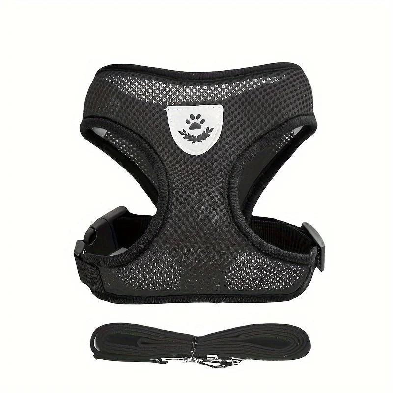 Arnés Ajustable para Gatos, Malla Transpirable Antiescape con Chaleco Reflectante y Correa de 1.5 m - Seguro, Duradero para Aventuras al Aire Libre