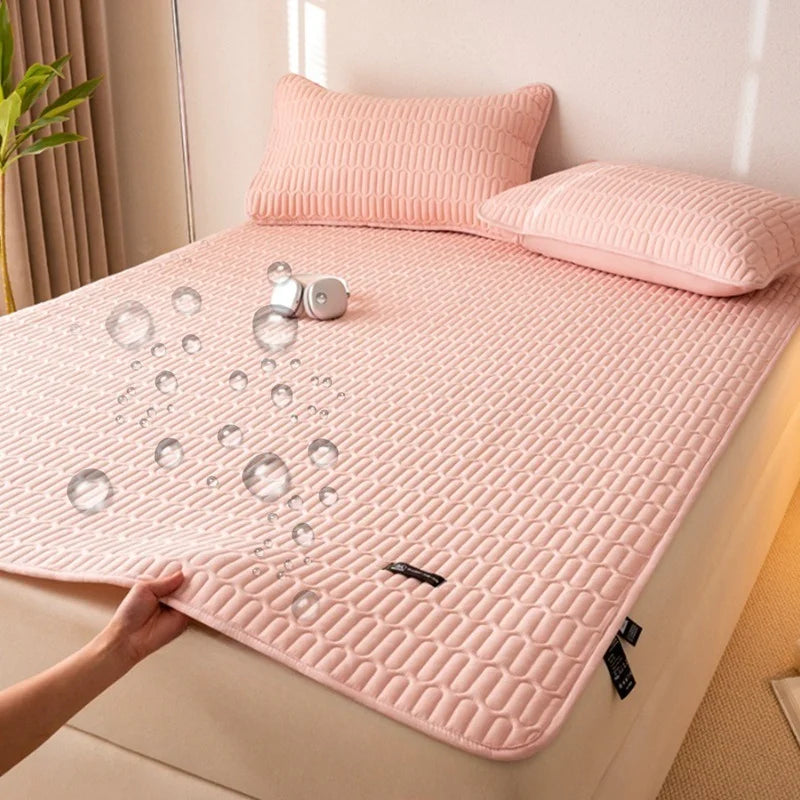 Waterproof  Mattress Pad Bedding Quilted Mattress Topper with Elastic Band Soft Protector Bed Cover Bed Spread Bettlaken 200x220