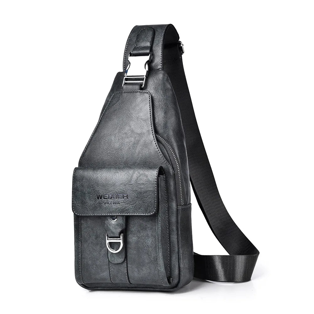 Bandolera de cuero sintético para hombre
