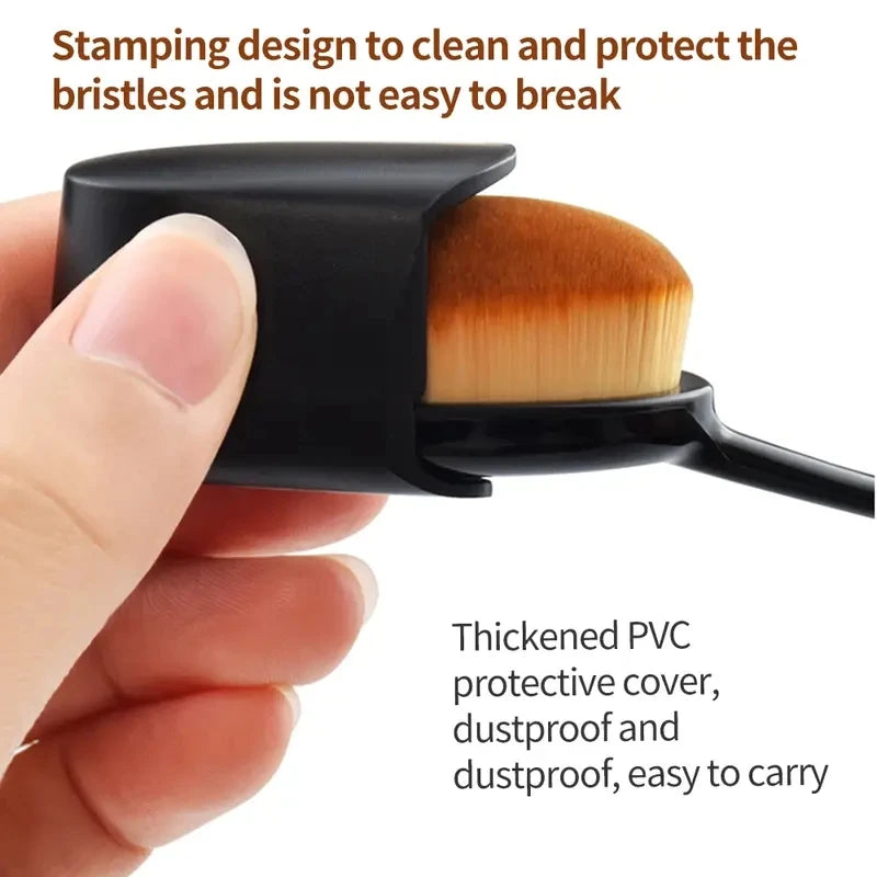1/2/5 stk. stor foundationbørste tannbørsteform sminke sminkeverktøy gir rask og jevn påføring av kremer og pudder kosmetikk