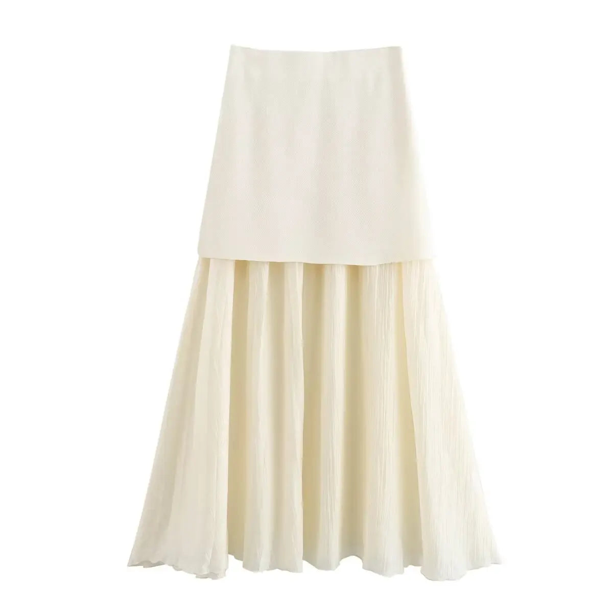 TRAFZA Women Skirt Set Wine Red Knitted V-Neck Sleeveless Slim Vest +Solid High Waist Zipper Patchwork Long Skirt Street
