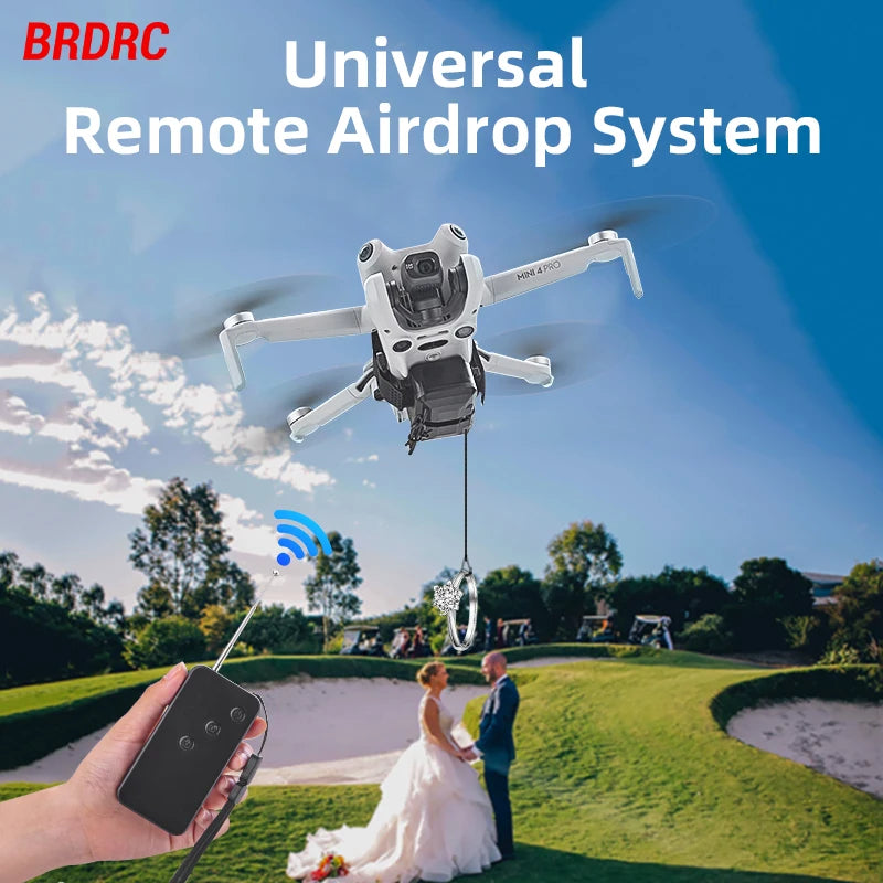 Sistema Airdrop para Drones DJI Avata 2/Mini 4 Pro/Air 3/Mini 3 Pro/Mavic 3 Pro/Mavic Pro Lanzador de Peces Rescate de Vida Envío de Regalos