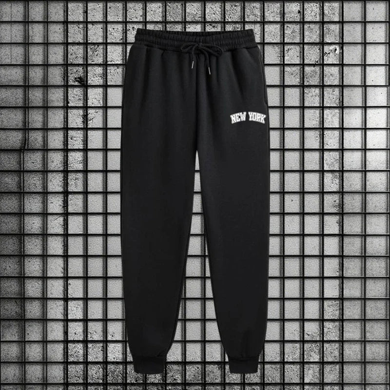 Street Style Men Tracksuit Set 2pcs Zipper Hoodie Sweatpants Urban Streetwear Outfit Autumn Winter City Vibes Sportswear
