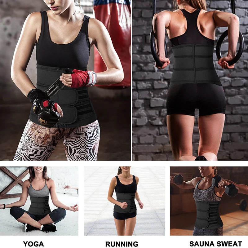 Women Waist Trimmer Tripple Belts Body Shaper Trainer Shapewear Girdle Tummy Control Slimming Fat Burning Postpartum Sheath Belt