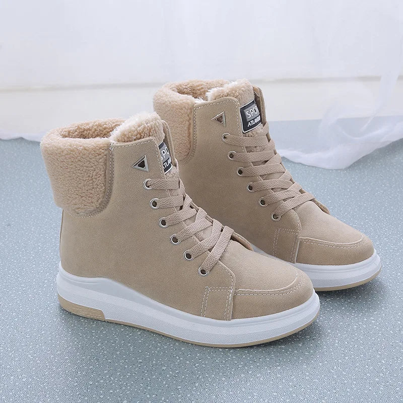 Platform Fur Winter Sneakers