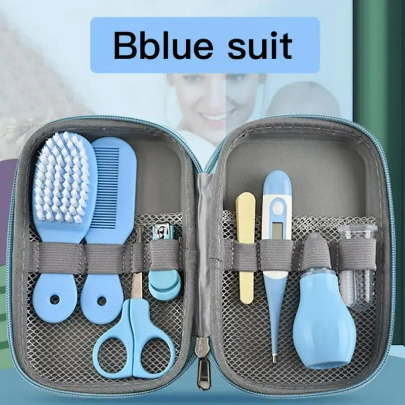 Baby Grooming Kit Set - Hair Brush for Newborn Infant Nursery Health Barber grips Hair sponge twist for men Hair coloring brush
