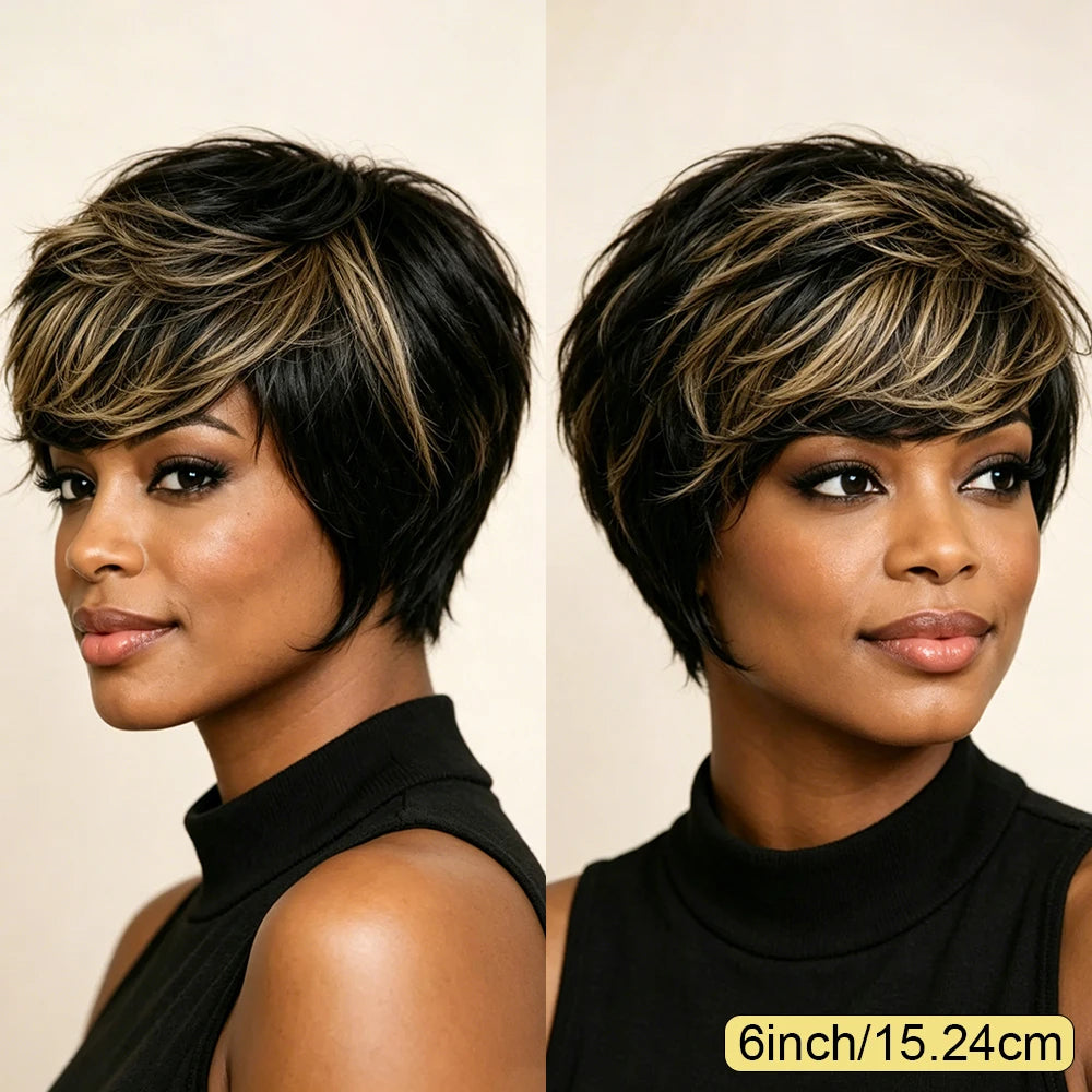 Ombre Blonde Pixie Wig