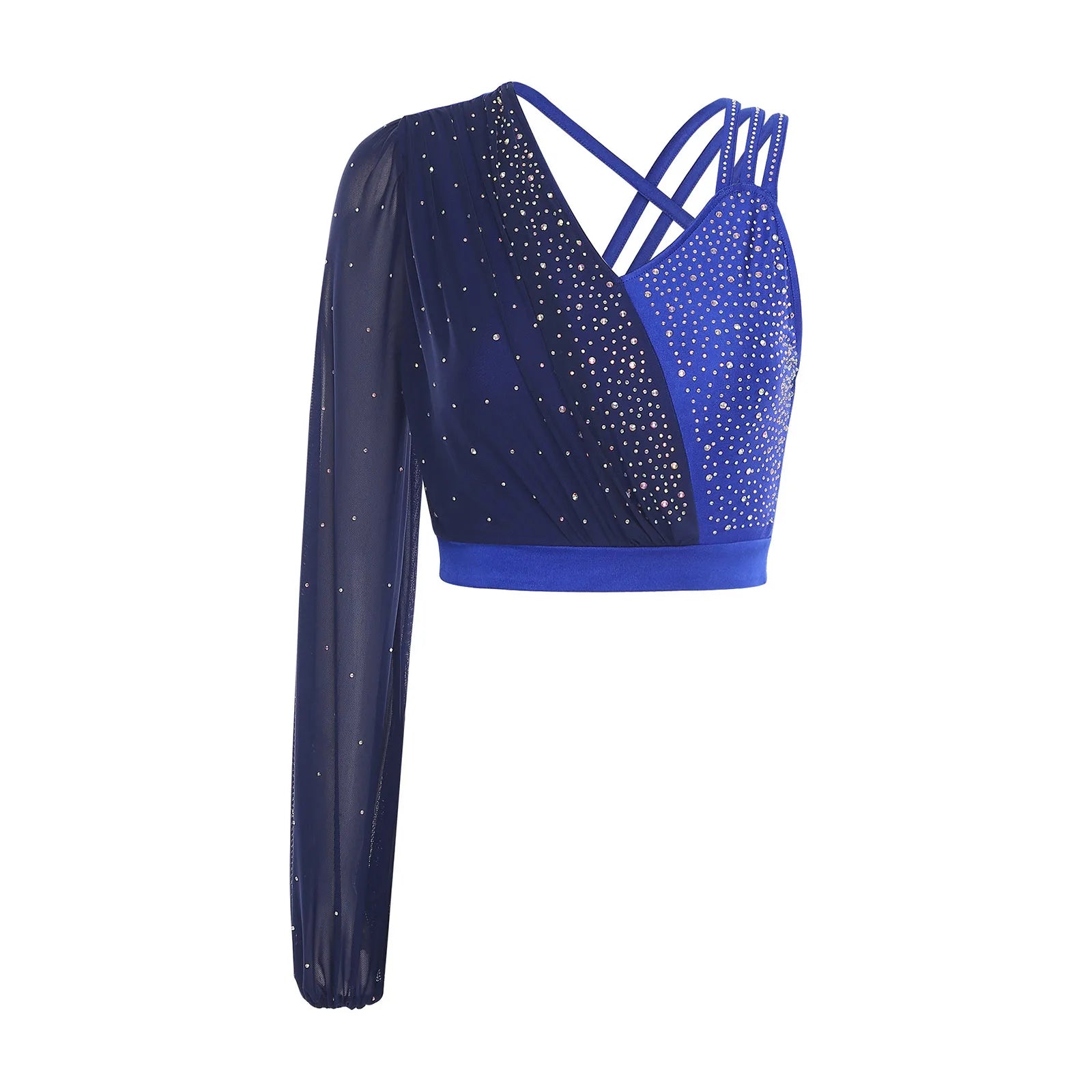 Modern Ballet Dance Set for Women Mesh Top with Skirted Briefs 2 Piece Lyrical Outfits Ballerina Girls Stage Performance Costume