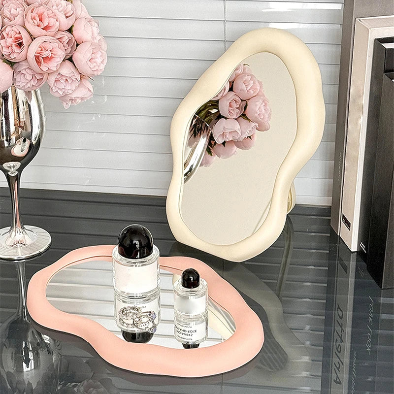 Tabletop Decorative Mirrors Makeup Mirror Home Decoration ,Woman Makeup Supplies Bedroom Desk Accessories Room Decor