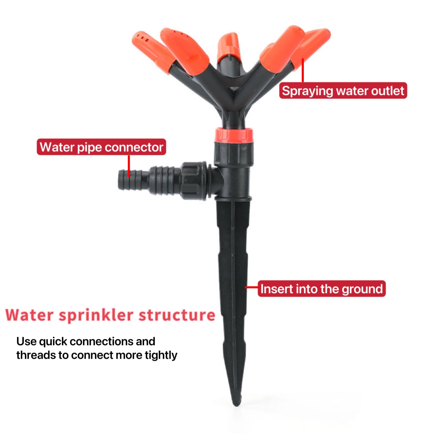 Garden  Rotary  Water Sprinkler Agriculture Watering 360 Degrees Automatic Sprinkler Irrigation  lawn sprinkler  1 Pc