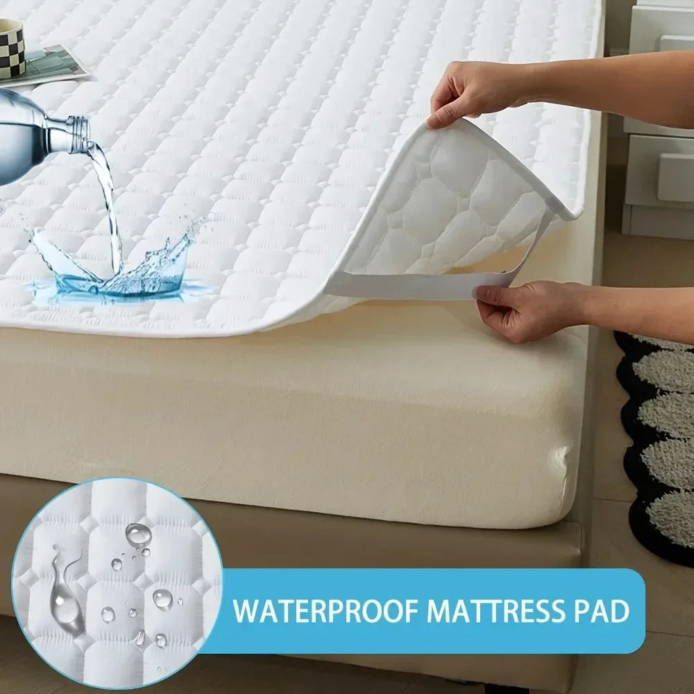 Waterproof  Mattress Pad Bedding Quilted Mattress Topper with Elastic Band Soft Protector Bed Cover Bed Spread Bettlaken 200x220