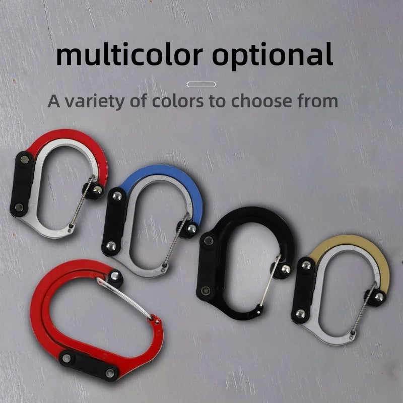 Mountaineering buckle Hybrid Gear Clip - Carabiner Rotating Hook Clip Non-Locking Strong Clips For Camping Fishing Hiking