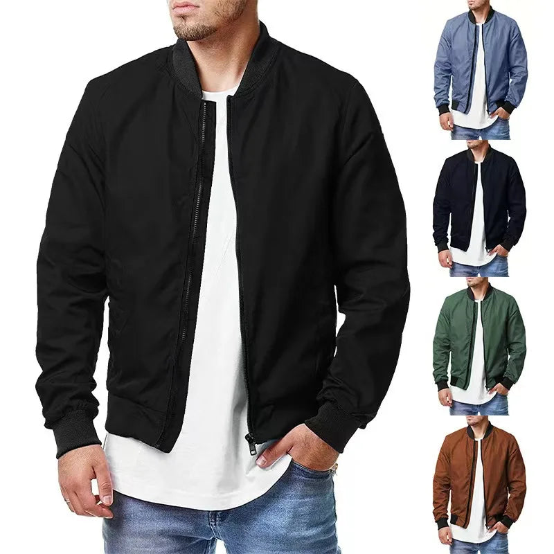 Men Windbreaker Jacket White Casual Jacket Fashion Men Outdoor Waterproof Sports Coat Spring Summer Bomber jacket Men Clothing