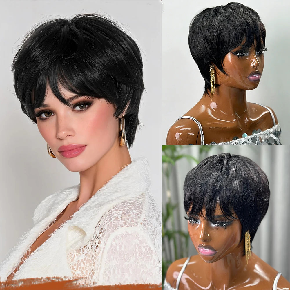Natural Grey Pixie Wig