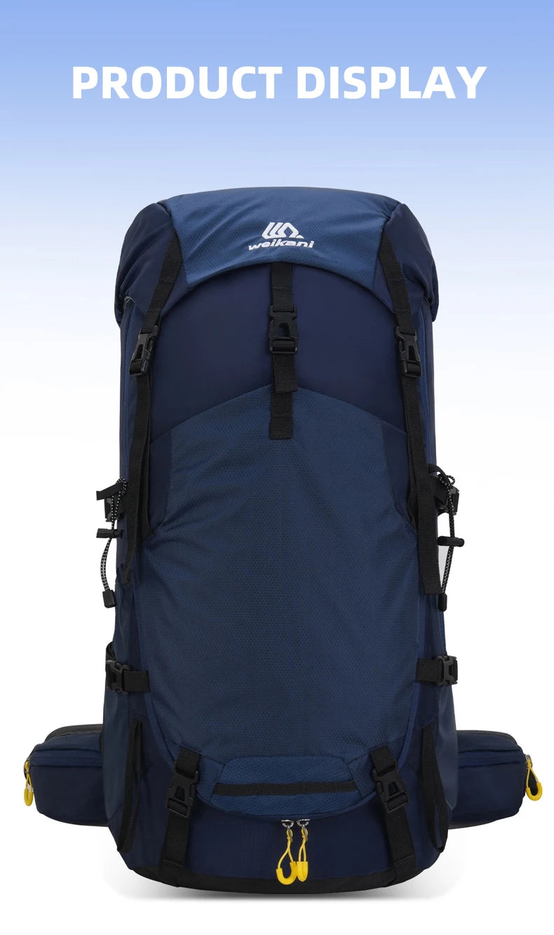 Hiking Backpack With Rain Cover Outdoor Camping Climbing Trekking Bag Large Sport Gear Organiser Daypack Travel Luggage Rucksack