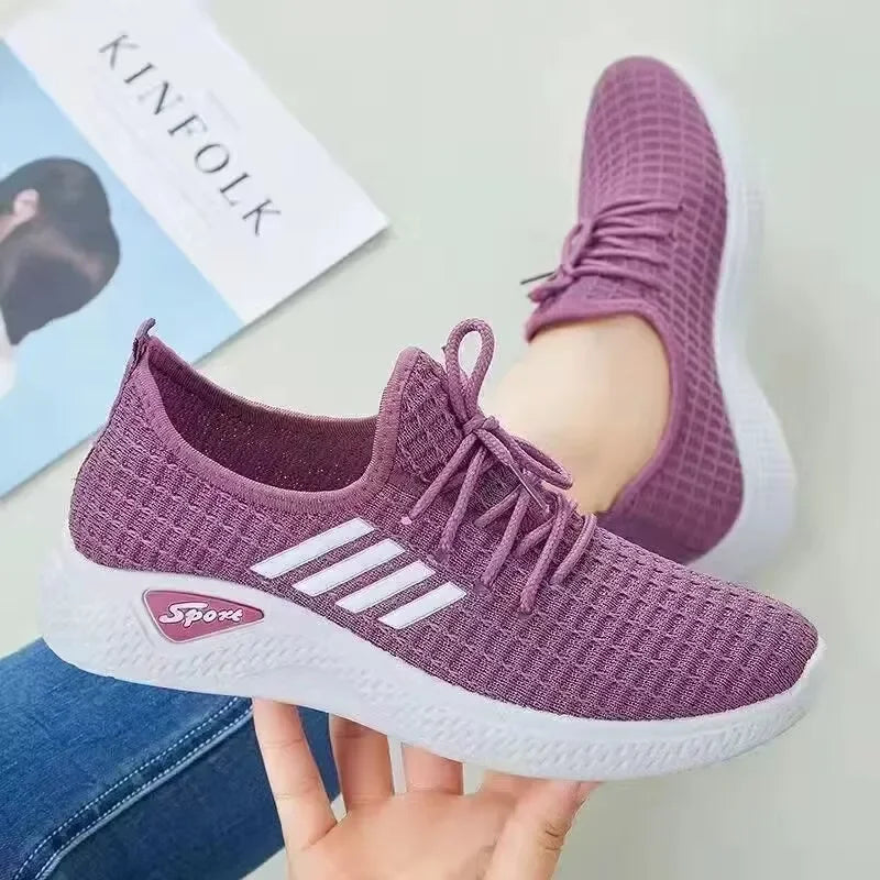 NUEVAS Zapatillas de Coco de Moda para Mujer, Deportivas, Transpirables, con Malla de Suela Blanda, Ligeras e Informales