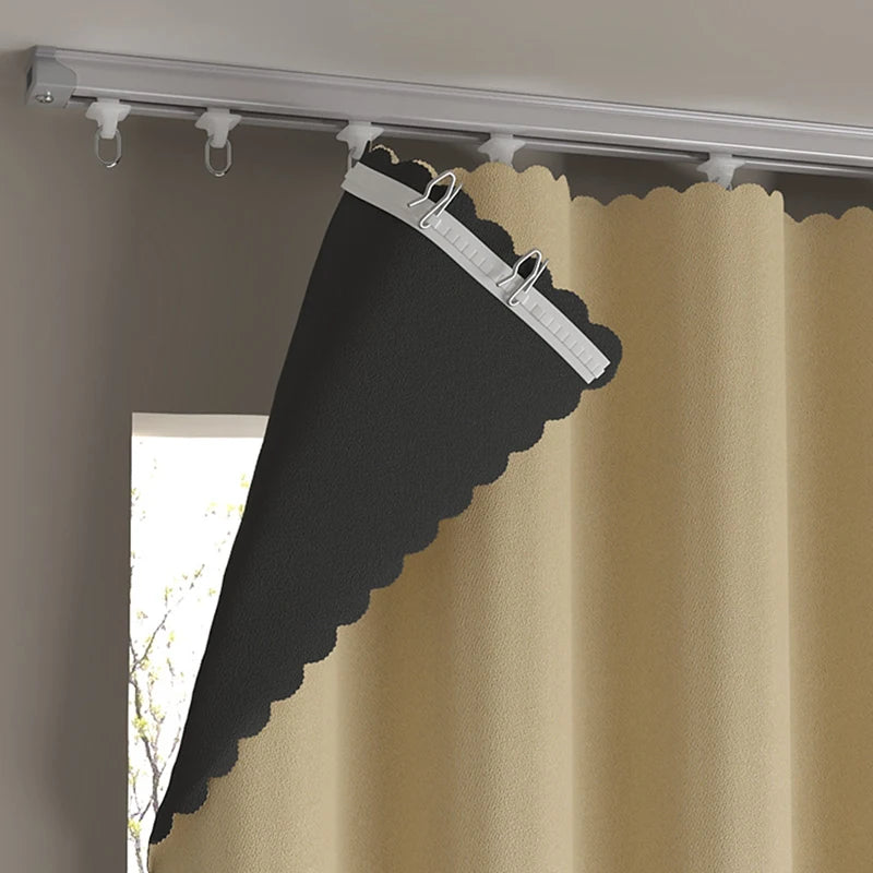 Cortinas opacas de alta opacidad para ventana de dormitorio con gancho, balcón, protección solar, partición para sala de estar, cortinas de privacidad