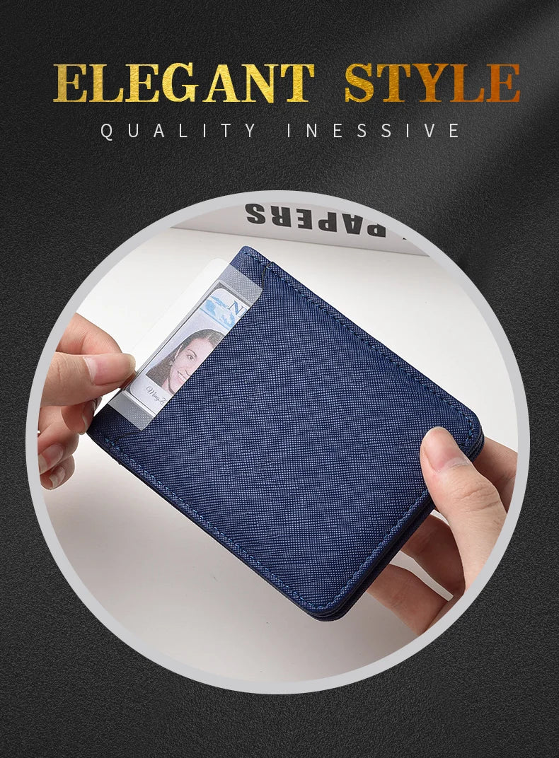 Cartera corta simple de color liso, tarjetero de negocios, cartera de hombre, tarjeta de identificación, tarjeta bancaria, cartera de hombre