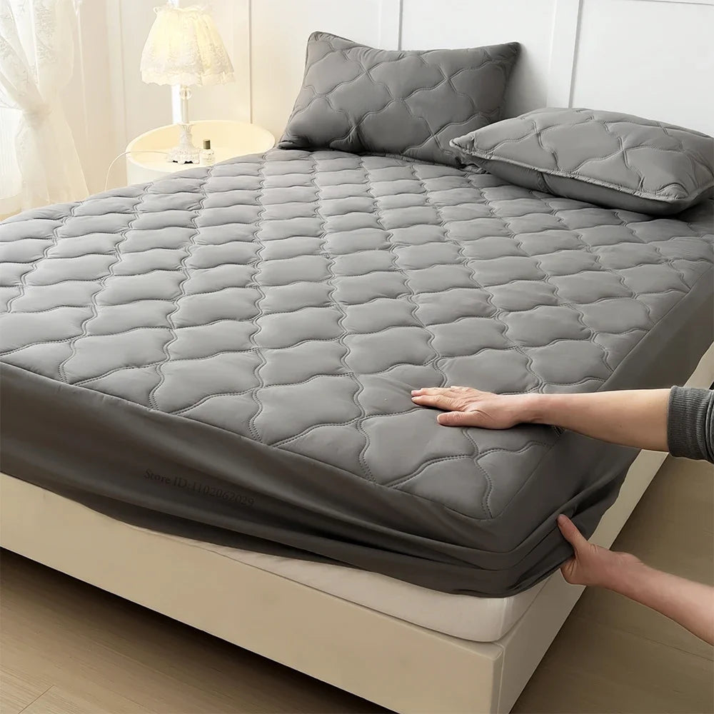 Bedspreads Cover Fitted Bed Sheets Waterproof Mattress Coverlets Elastic Band Protector Pads for Single/Double/King/Queen Bed